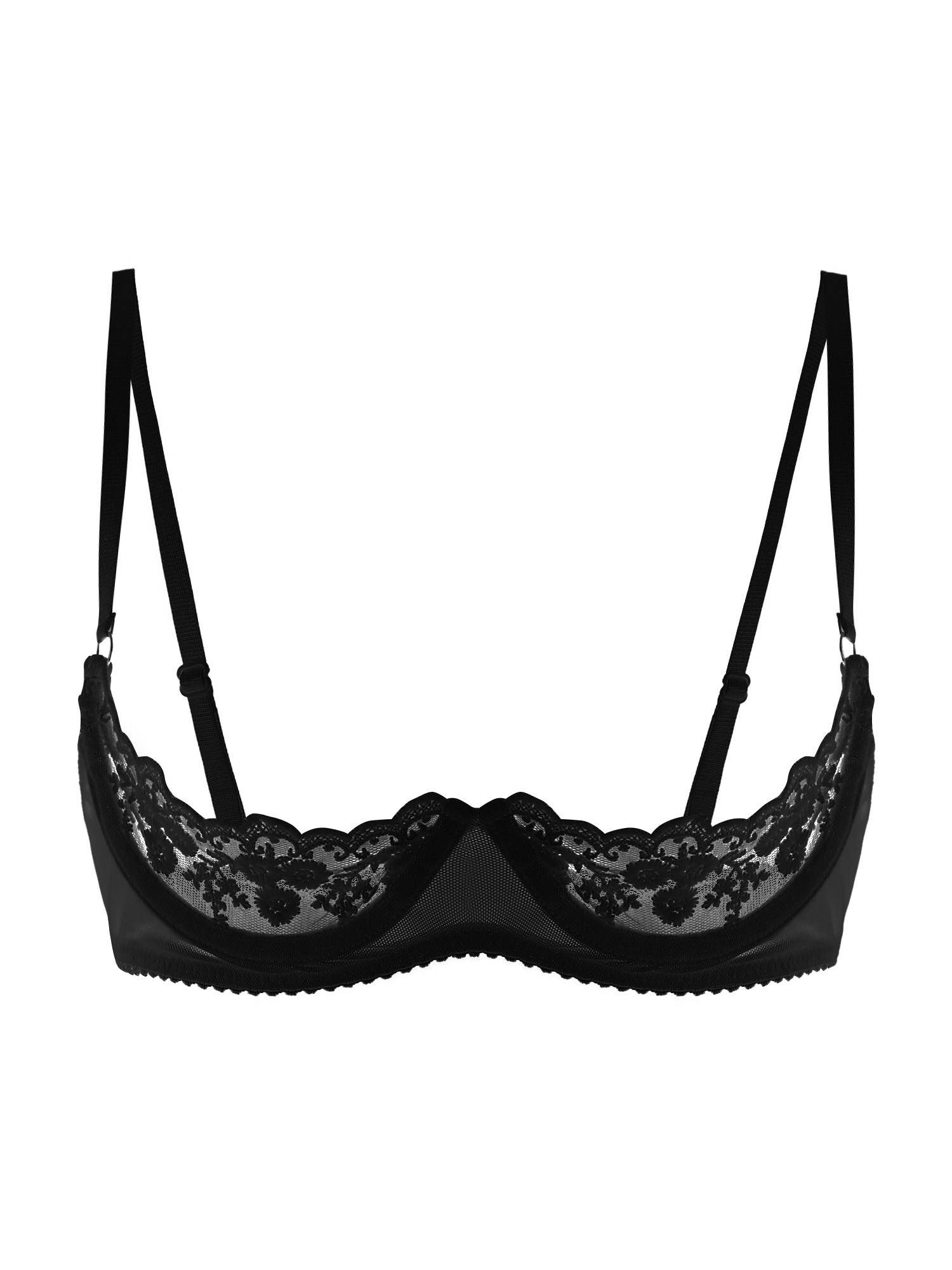 Sheer Bra Lace - Sujetador sexy de encaje transparente con