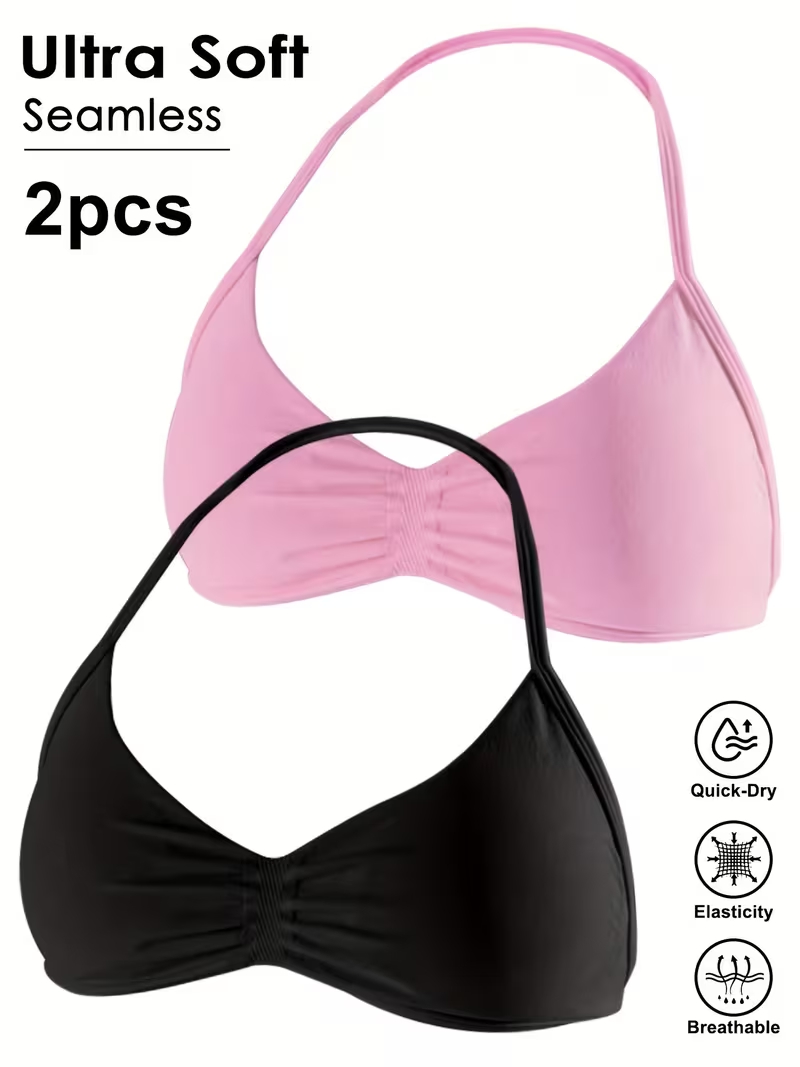 Minimizer Bra Women - 2 piezas Top corto sexy sin