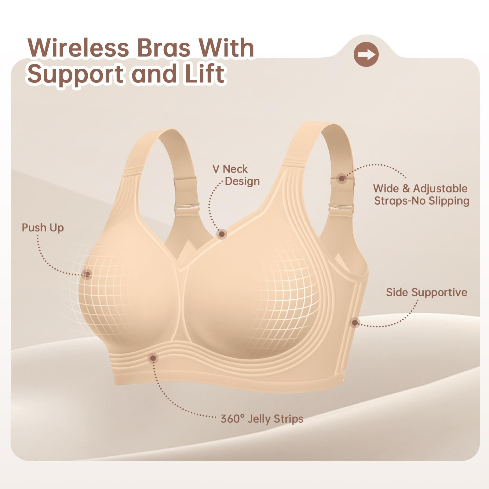 Sujetador inalámbrico de talla - Full Coverage Bra reseña y precio