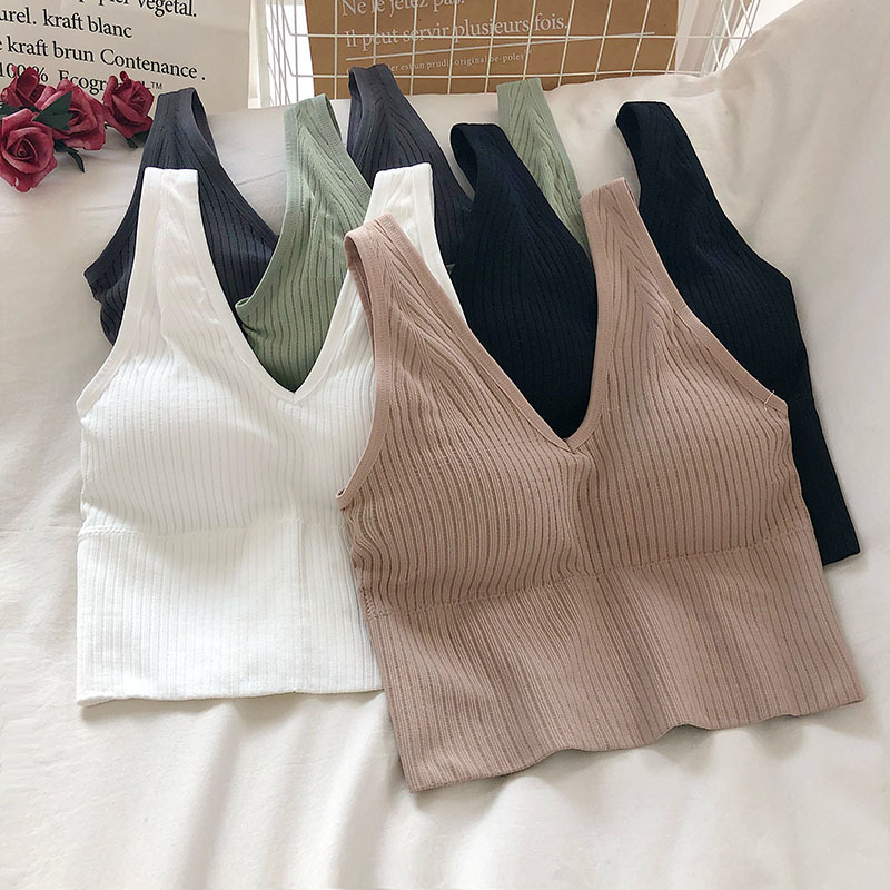 Camisetas sin mangas para muje - T Shirt Bra Seamless reseña y precio