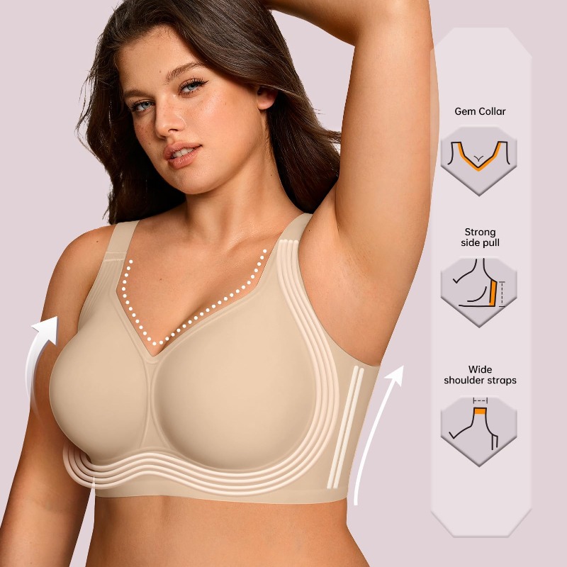Sujetador inalámbrico de gelat - Full Coverage Bra reseña y precio